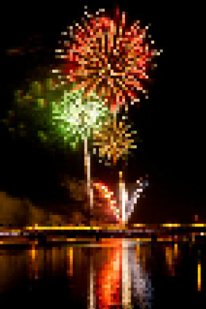 Pixelated Fireworks