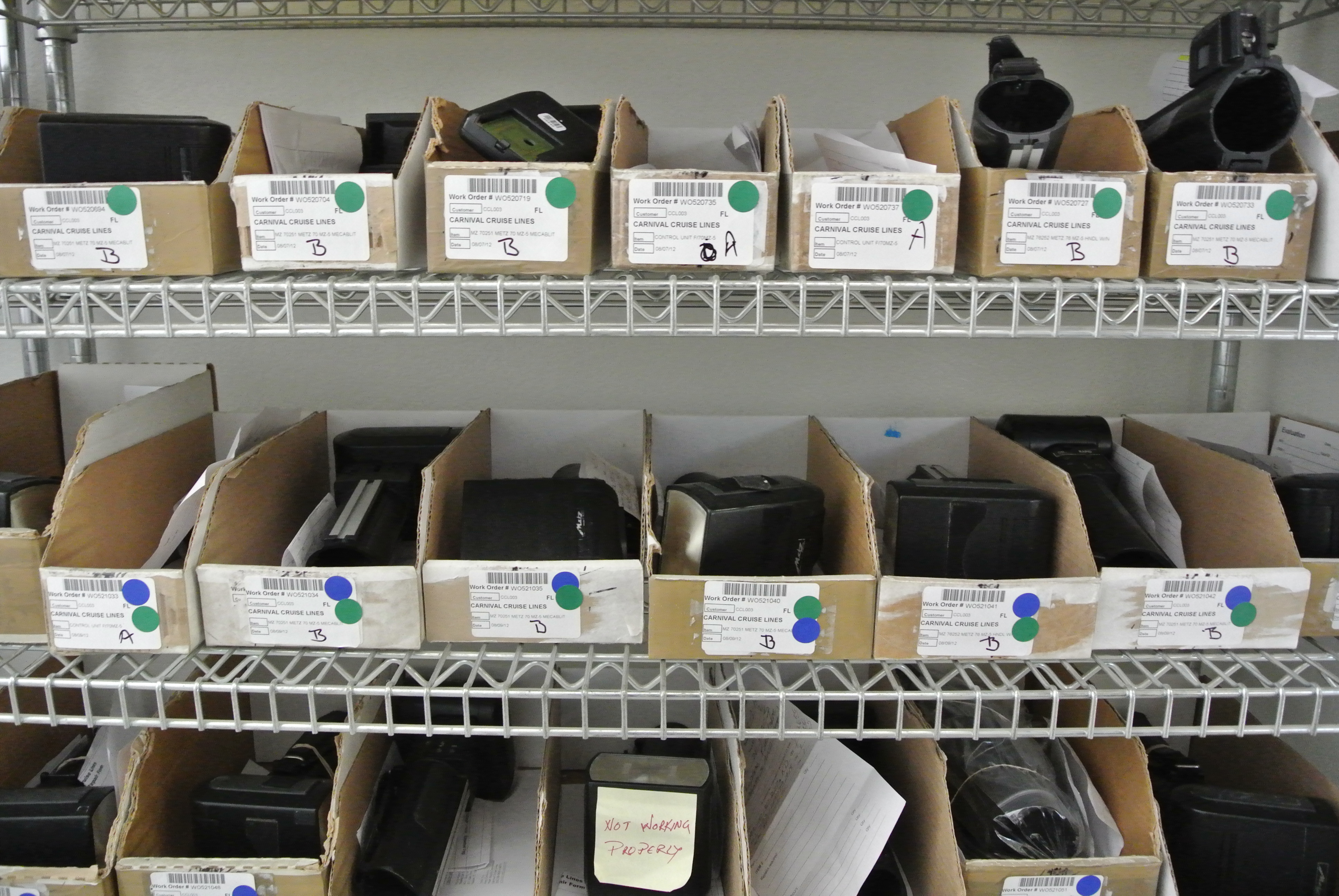 Just a few of the open work orders