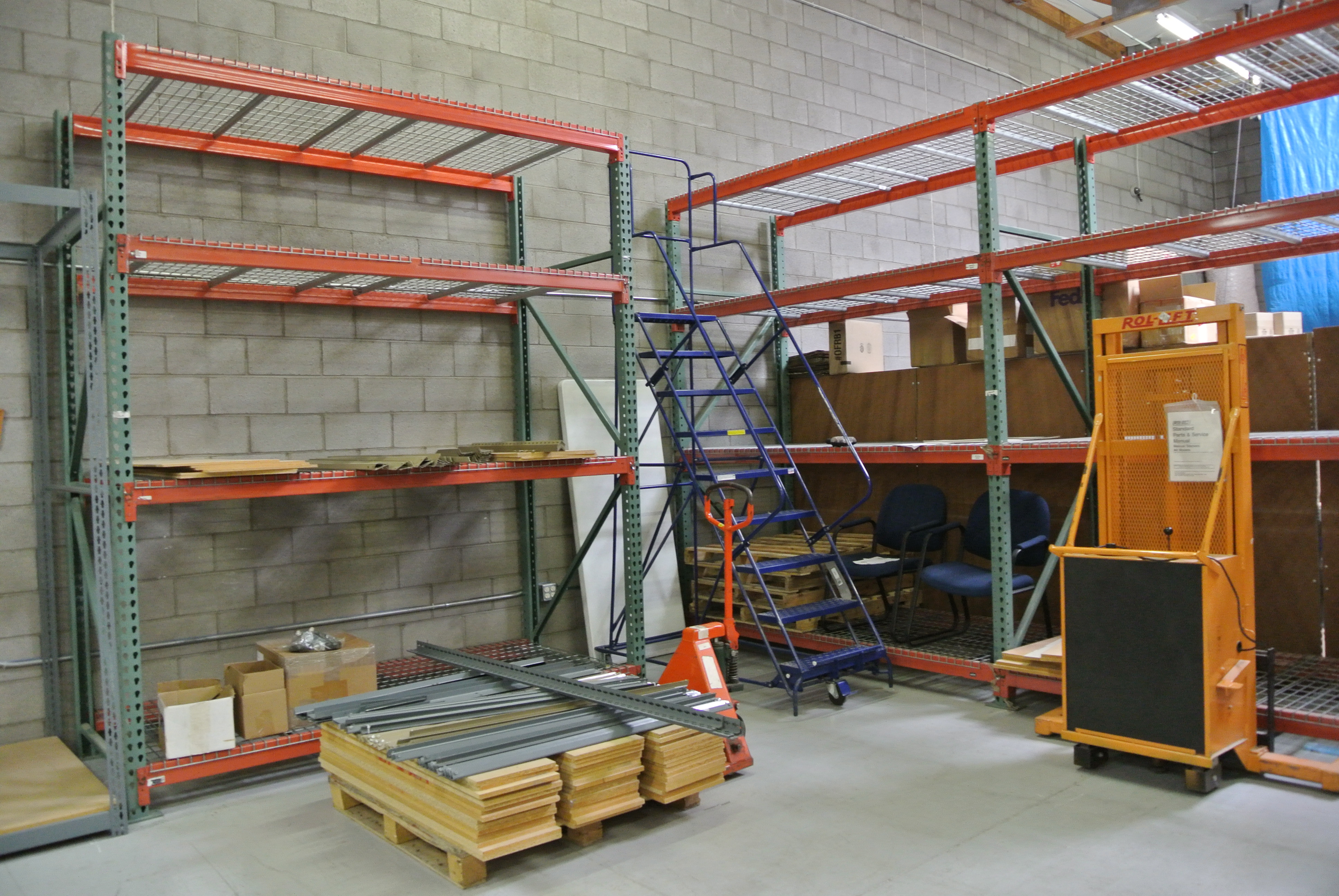 Building shelves for inventory